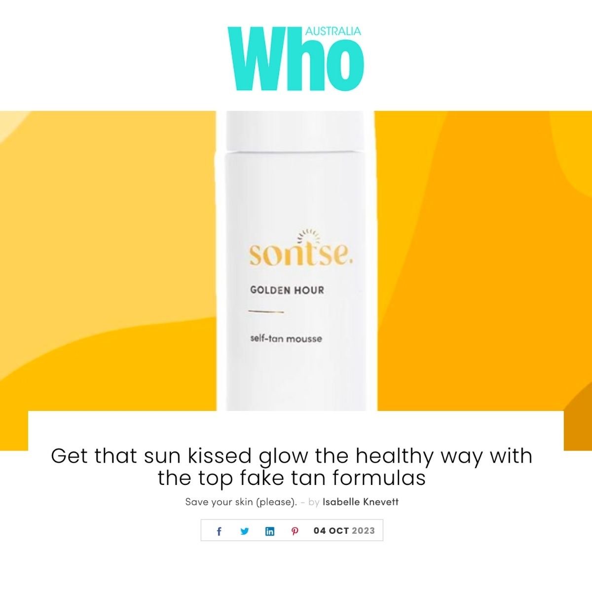 Get that sun kissed glow the healthy way with the top fake tan formulas - Sontse.