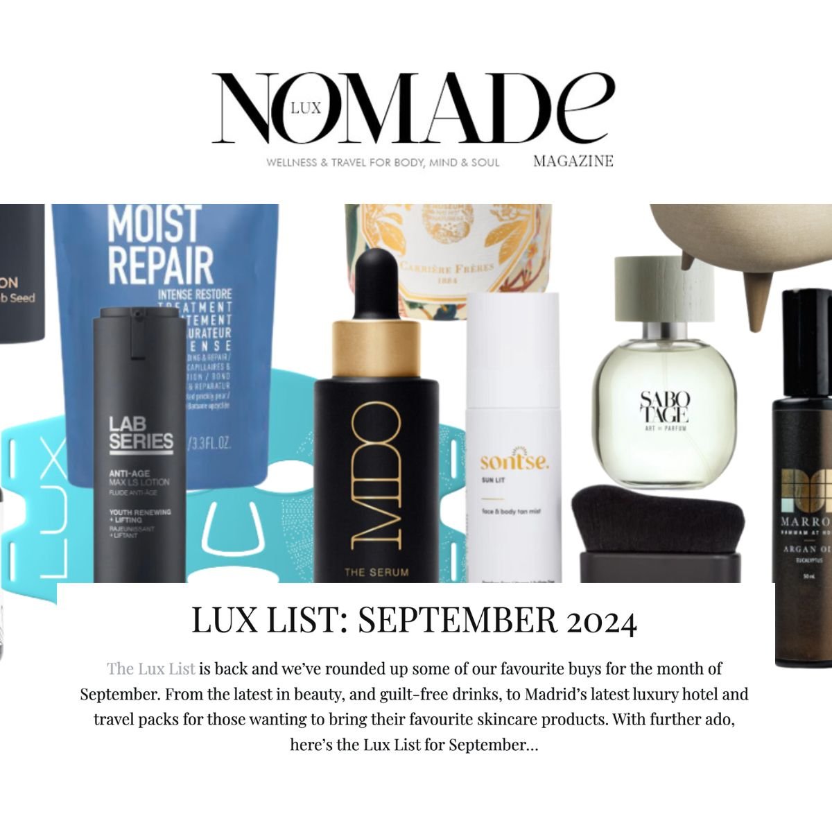 LUX LIST: SEPTEMBER 2024 - Sontse.