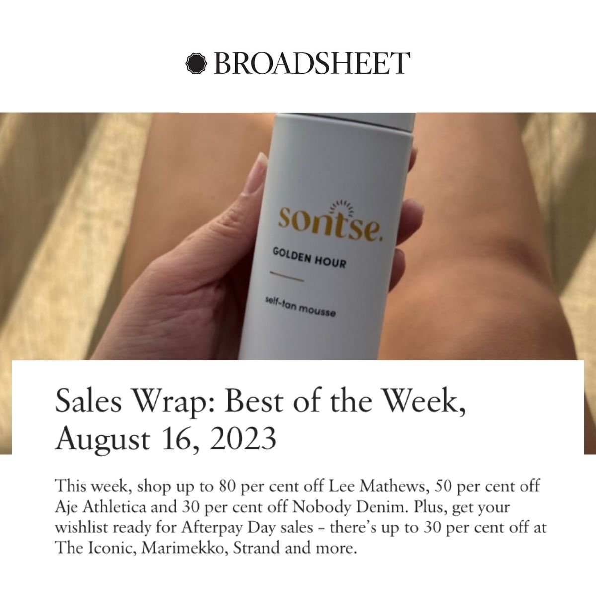 Sales Wrap: Best of the Week - Sontse.
