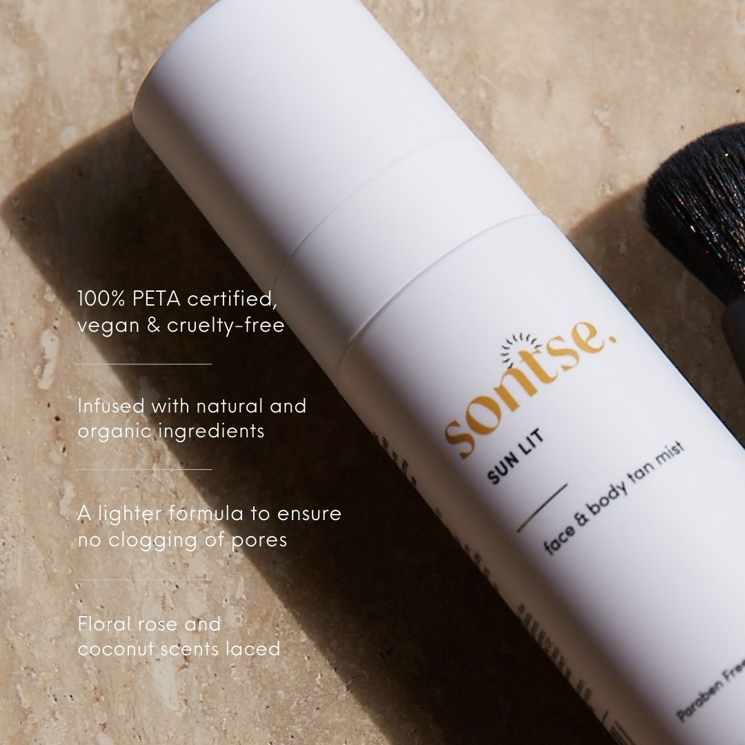 Sun Lit Face & Body Tan Mist - Sontse. - best fake tan