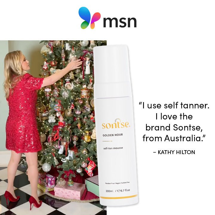 I use self tanner. I love the brand Sontse, from Australia. - Sontse.